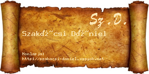 Szakácsi Dániel névjegykártya