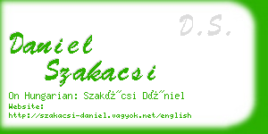 daniel szakacsi business card